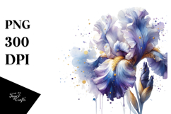 Iris with Golden Insertions, High-Res PNG Product Image 1
