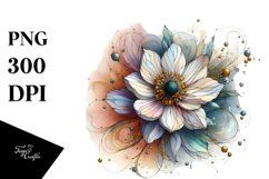 Wooden Anemone Stained Watercolor PNG Product Image 3