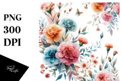 Carnation Watercolor, Transparent PNG Product Image 1