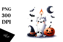 Funny Halloween Candle PNG Product Image 1