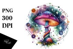 Magical Celestial Mushroom Watercolor Splash Product Image 1