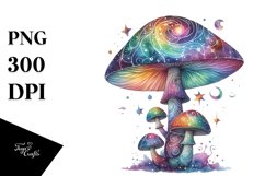 Magical Celestial Mushroom Watercolor Splash Product Image 1