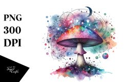 Magical Celestial Mushroom Watercolor Splash Product Image 1