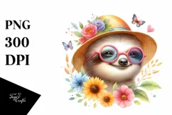 Colorful Baby Sloth Sunglasses | Sublimation | Clipart Product Image 3