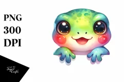 Colorful Baby Frog Smiling | Clipart Product Image 1
