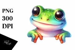 Colorful Baby Frog Smiling | Clipart Product Image 1