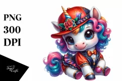 Colorful Baby Unicorn Jive PNG Product Image 3