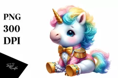 Colorful Baby Unicorn with Hambo Dancer Attire JPEG Product Image 3