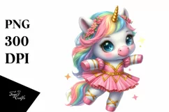 colorful Unicorn with Hambo Dancer's Attire PNG Product Image 3