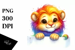 Colorful Baby Lion Smiling | Clipart Product Image 3
