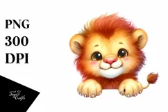 Colorful Baby Lion Smiling | Clipart Product Image 1