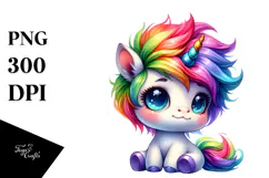 Cute Baby Unicorn PNG Product Image 1