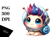 Energetic Baby Snail with Punk Look, PNG Product Image 1