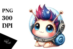 Energetic Baby Snail with Punk Look, PNG Product Image 1