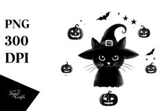 Halloween Black Cat | Simple Watercolor | Delicate Product Image 3