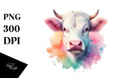 Vibrant Pastel Cow Clipart Product Image 4