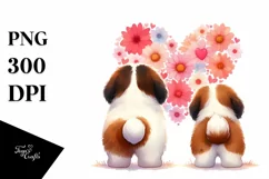 Doodled Flower Dachshund, Transparent PNG Product Image 1