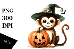Monkey in Halloween Style PNG Product Image 1