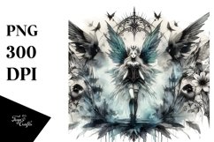 Washed Gothic Fairy Enchanting Mysterious | Clipart Product Image 3