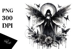 Washed Gothic Fairy Enchanting Mysterious | Clipart Product Image 3