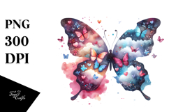 Silhouettes Butterfly Watercolor, Transparent PNG Product Image 1