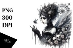 Detailed Gothic Fairy | Sublimation | PNG Clipart Product Image 1