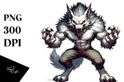 Funny Werewolf Digital Painting, Transparent PNG Product Image 1