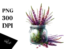 Heather Jar Watercolor Clipart Product Image 1