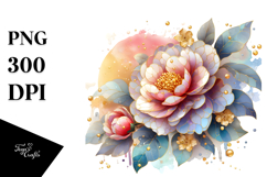 Camellia Watercolor, PNG Product Image 1
