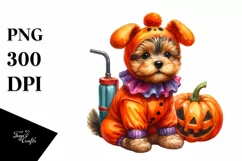 Cute Baby Dog in Halloween Costume | Sublimation | Clipart Product Image 3