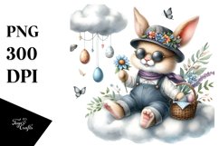 Happy Bunny with Sunglasses PNG Product Image 1