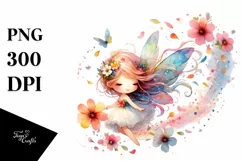 Cute Fairy Tumbling Flower Petals in Wind | Sublimation | Product Image 3