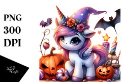 Cute Baby Unicorn Watercolor Clipart Product Image 3
