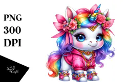Cute Baby Unicorn PNG Product Image 1