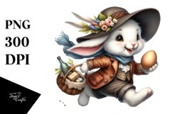 Happy Bunny with Sunglasses on Cloud PNG Product Image 1