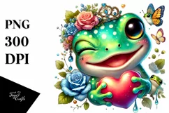 Colorful Baby Frog PNG Product Image 1