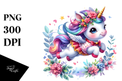 Jumping Baby Unicorn PNG Product Image 1