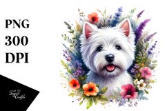 Vibrant West Highland White Terrier | Sublimation | Clipart Product Image 3