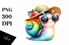 Colorful Snail Sunglasses Hat | Sublimation | Clipart Product Image 3