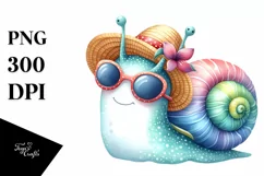 Colorful Snail Sunglasses Hat | Sublimation | Clipart Product Image 3