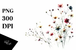 Wild Flowers Body Silhouettes | Clipart Product Image 3