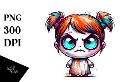 Expressive Haunted Doll, Colorful PNG Product Image 1