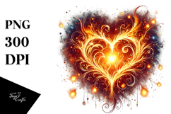 Red Glossy Heart on a Splashy Background Product Image 1