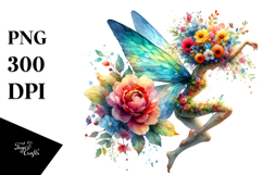 Colorful Fairy Jumping, Transparent PNG Product Image 1