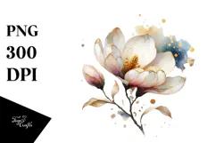 Magnolia Watercolor, PNG Product Image 1