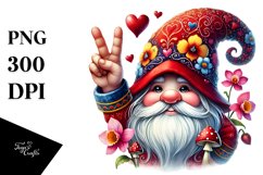 Detailed Valentines Gnome PNG Product Image 1