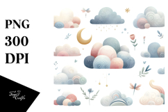 Whimsical Simple Cloud PNG Product Image 1