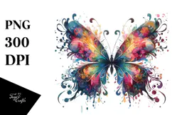 Colorful Butterfly made of Butterfly Silhouettes Product Image 1