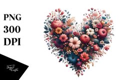 Heart Floral Love Romance Art Digital Painting Product Image 1