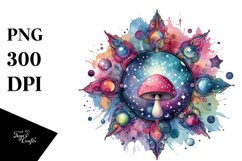 Magical Celestial Mushroom Watercolor Splash Product Image 1